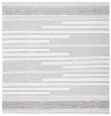 Safavieh Striped Kilim 7'-0" x 7'-0" Rug in Silver / Grey