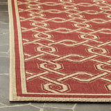 Safavieh Martha Stewart 4'-0" x 5'-7" Rug in Red / Creme