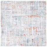 Safavieh Berber Shag 7'-0" x 7'-0" Rug in Blue Rust / Ivory