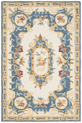 Safavieh Micro-Loop 2'-6" x 4'-0" Rug in Cream / Blue