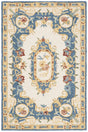 Safavieh Micro-Loop 2'-6" x 4'-0" Rug in Cream / Blue