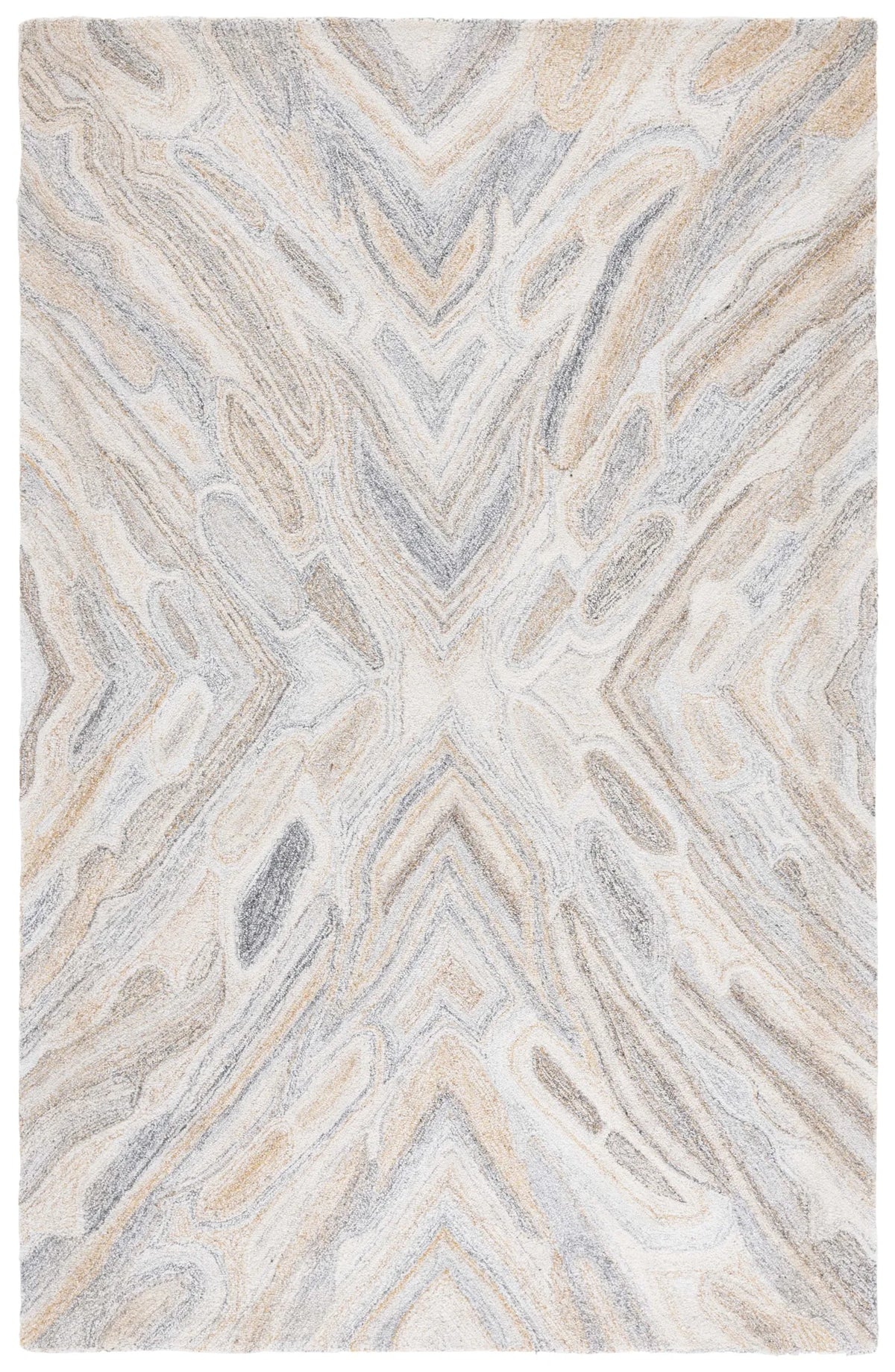 Safavieh Abstract 4'-0" x 6'-0" Rug in Grey / Rust