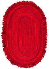 Safavieh Braided 5'-0" x 8'-0" Rug in Red