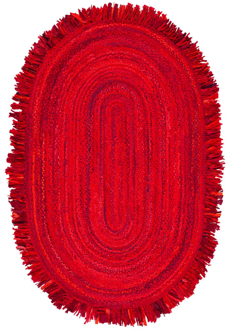 Safavieh Braided 5'-0" x 8'-0" Rug in Red