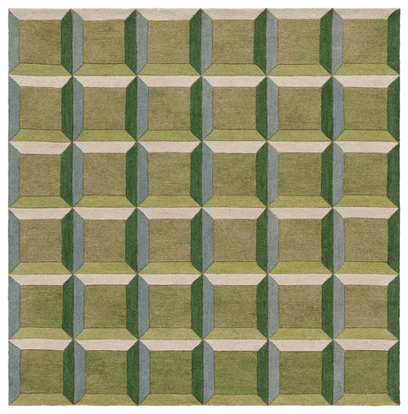 Safavieh Genre 6'-0" x 6'-0" Rug in Green / Beige