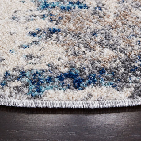 Safavieh Aston 5'-3" x 5'-3" Rug in Grey / Navy