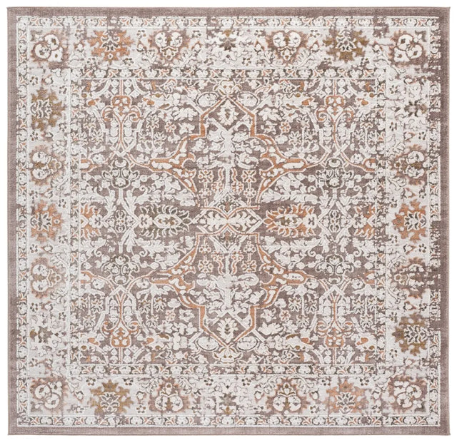 Safavieh Leonette 6'-7" x 6'-7" Rug in Brown / Ivory