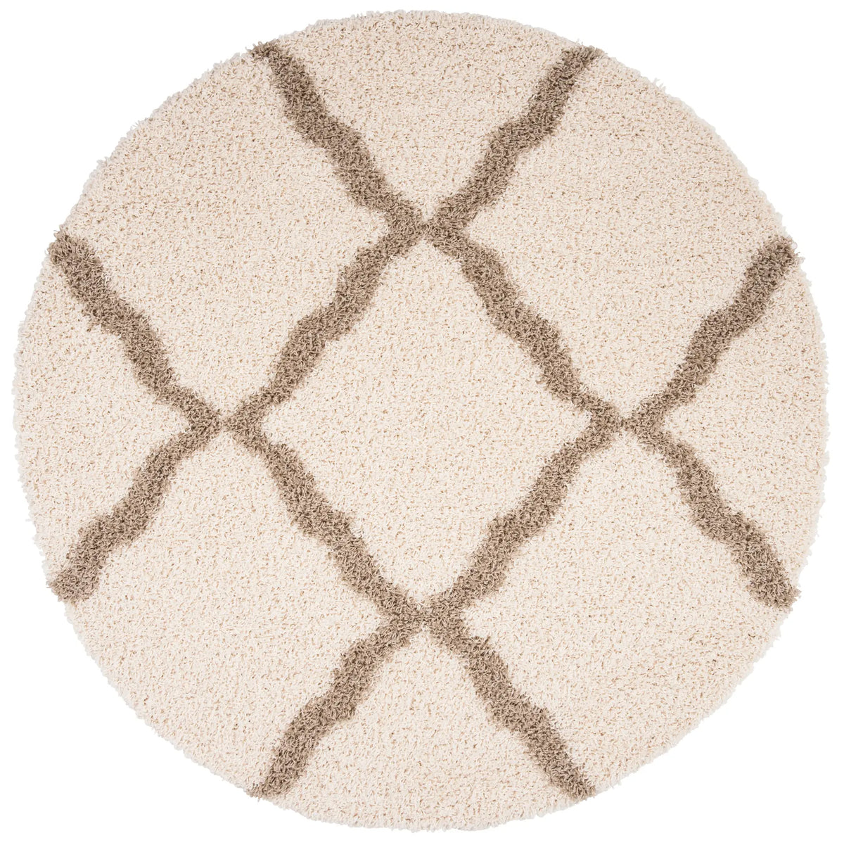 Safavieh Sgd-Dallas Shag 6'-0" x 6'-0" Rug in Ivory / Beige