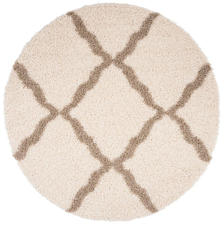 Safavieh Sgd-Dallas Shag 6'-0" x 6'-0" Rug in Ivory / Beige