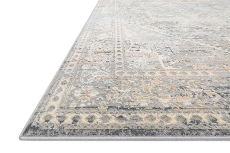 Loloi Lucia Luc-01 Grey / Sunset Rugs - rug corner