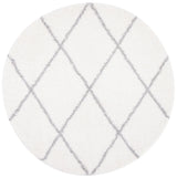 Safavieh Fontana Shag  800 6'-7" x 6'-7" Rug in Cream / Grey
