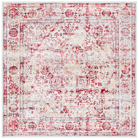 Safavieh Brentwood 6'-7" x 6'-7" Rug in Ivory / Red