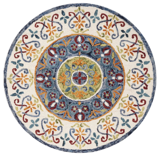 Safavieh Novelty 3'-0" x 3'-0" Rug in Blue / Ivory