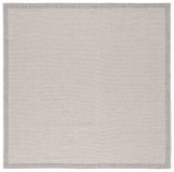 Safavieh Sisal All-Weather 6'-7" x 6'-7" Rug in Ivory / Grey