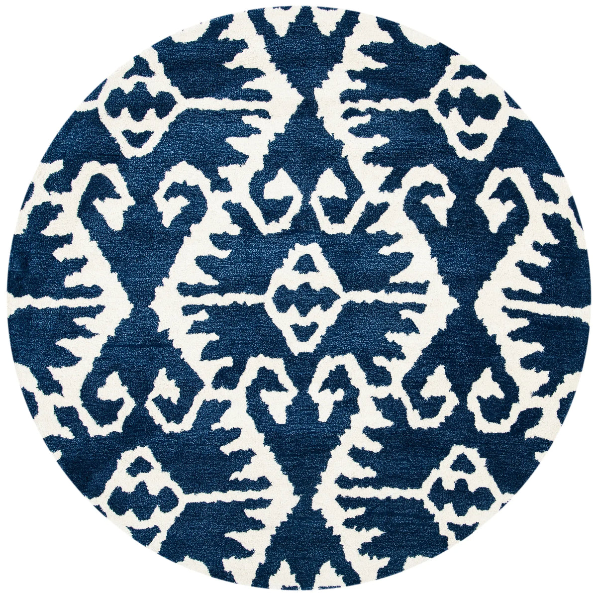 Safavieh Wyndham 5'-0" x 5'-0" Rug in Royal Blue / Ivory