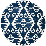 Safavieh Wyndham 5'-0" x 5'-0" Rug in Royal Blue / Ivory