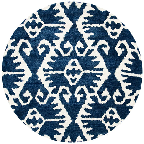 Safavieh Wyndham 5'-0" x 5'-0" Rug in Royal Blue / Ivory