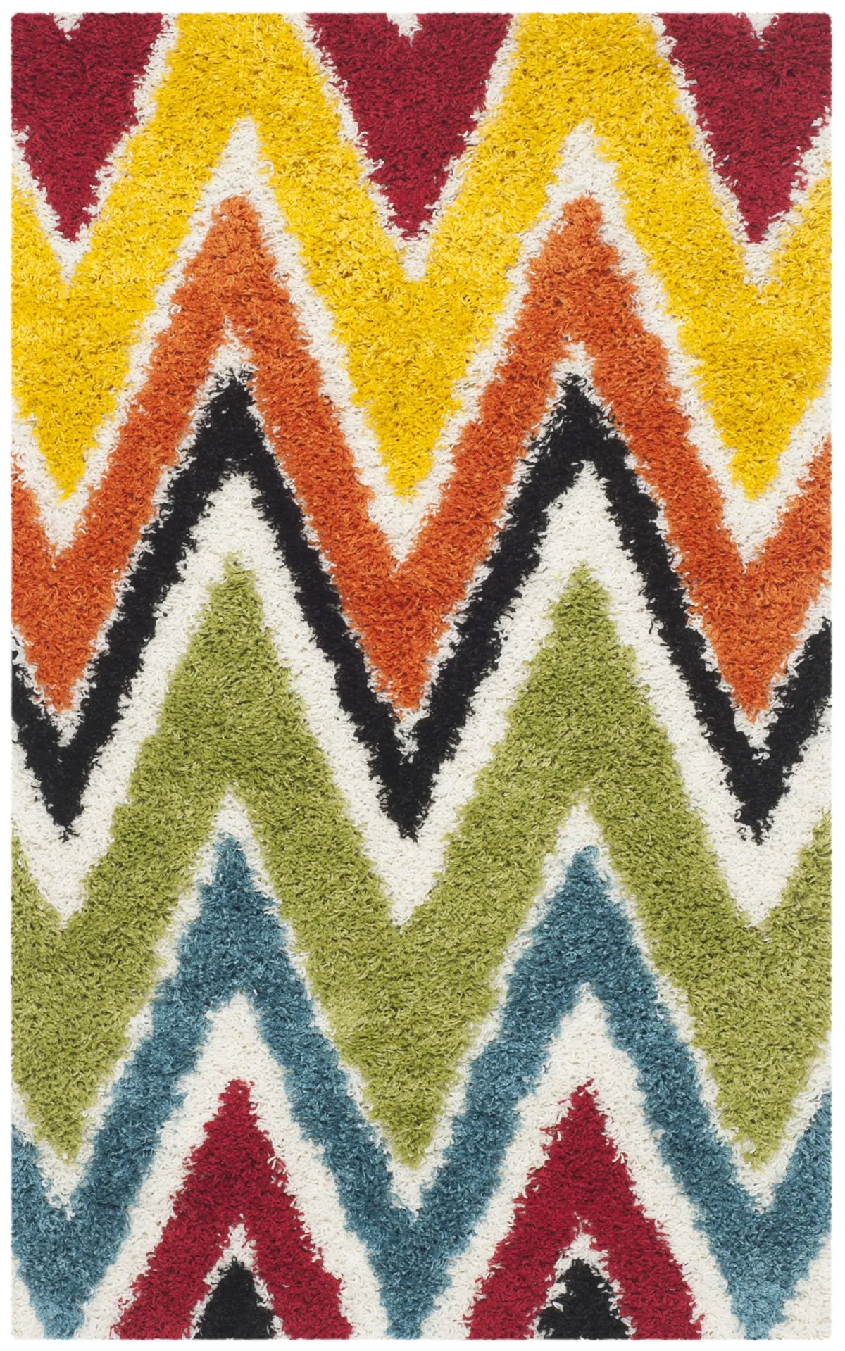 Safavieh Sgk-Shag Kids 3'-0" x 5'-0" Rug in Ivory / Multi
