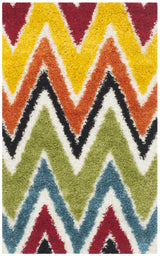 Safavieh Sgk-Shag Kids 3'-0" x 5'-0" Rug in Ivory / Multi