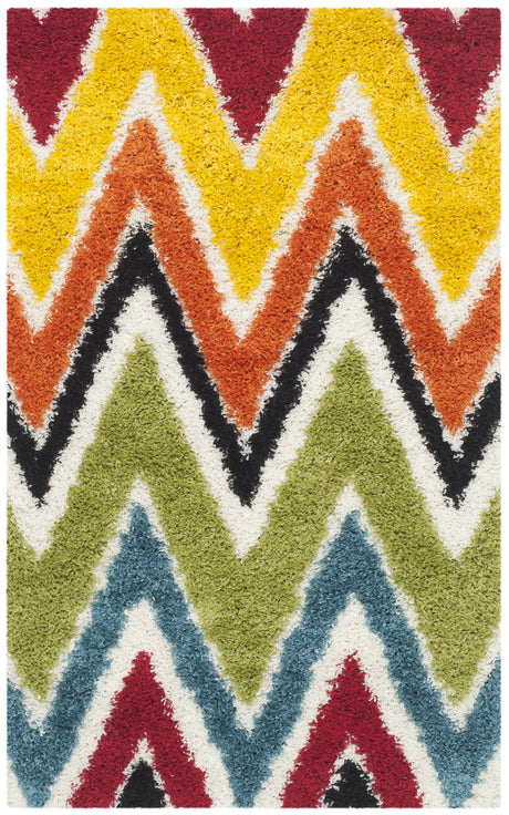 Safavieh Sgk-Shag Kids 3'-0" x 5'-0" Rug in Ivory / Multi