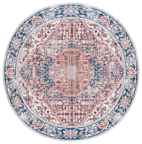 Safavieh Arizona 6'-0" x 6'-0" Rug in Red / Navy