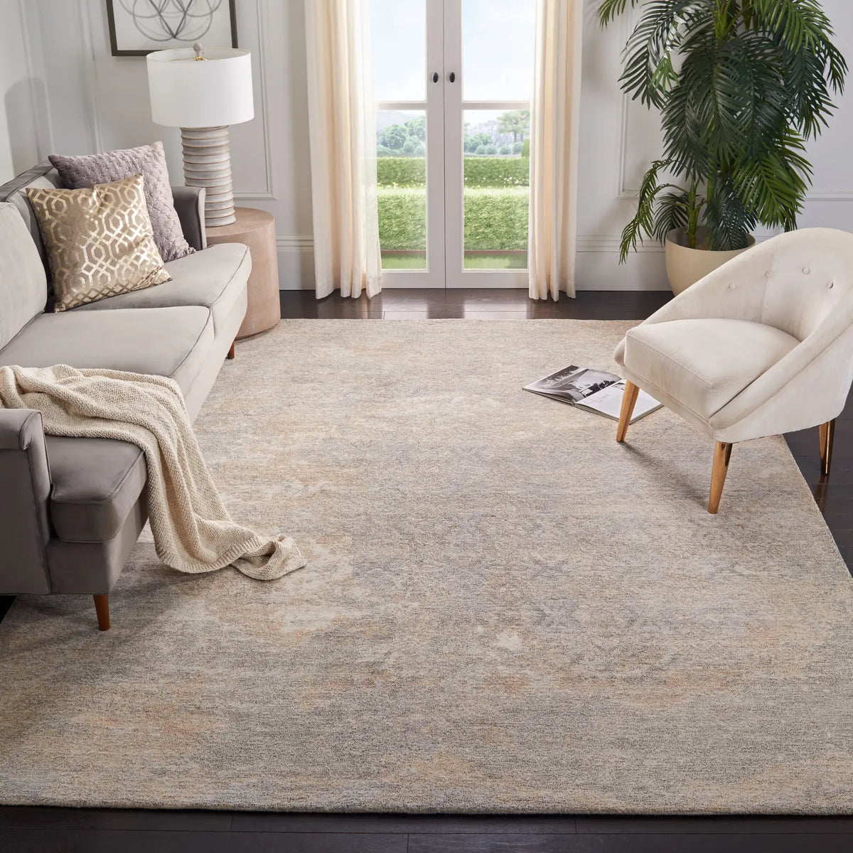Safavieh Restoration Vintage 8'-0" x 10'-0" Rug in Gold / Ivory