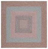 Safavieh Braided 5'-0" x 5'-0" Rug in Brown / Grey Pink