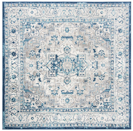Safavieh Brentwood 6'-7" x 6'-7" Rug in Light Grey / Blue
