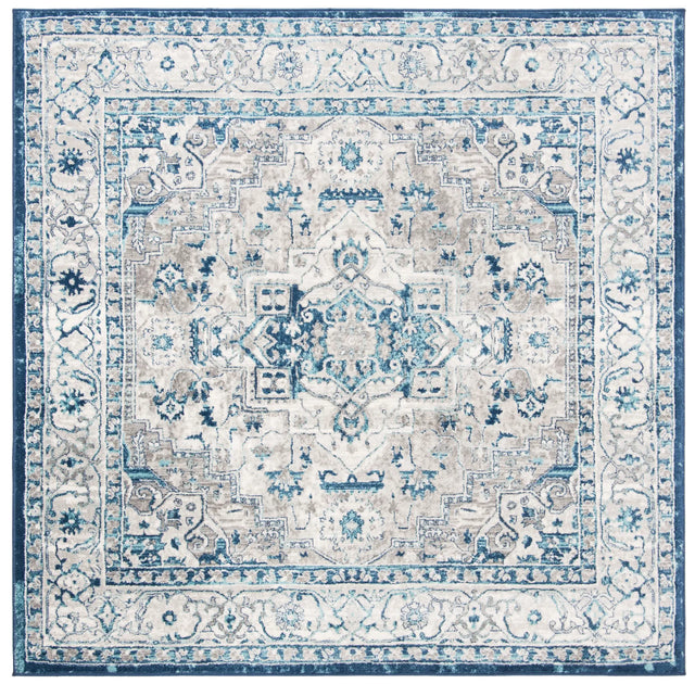 Safavieh Brentwood 6'-7" x 6'-7" Rug in Light Grey / Blue