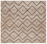 Safavieh Kilim 7'-0" x 7'-0" Rug in Natural / Charcoal