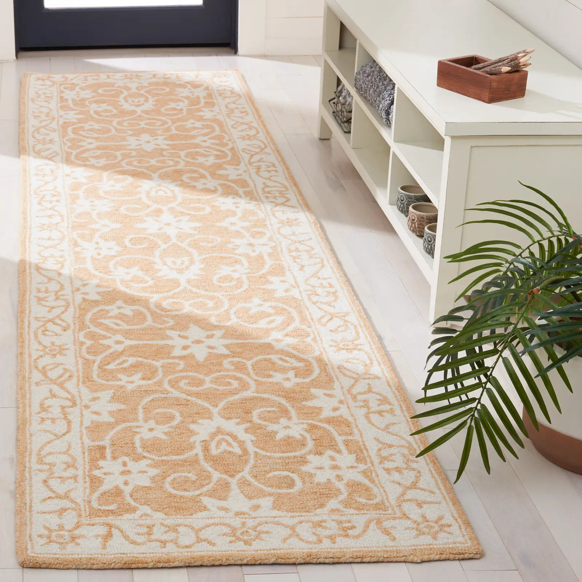 Safavieh Jardin 2'-3" x 9'-0" Rug in Yellow / Ivory