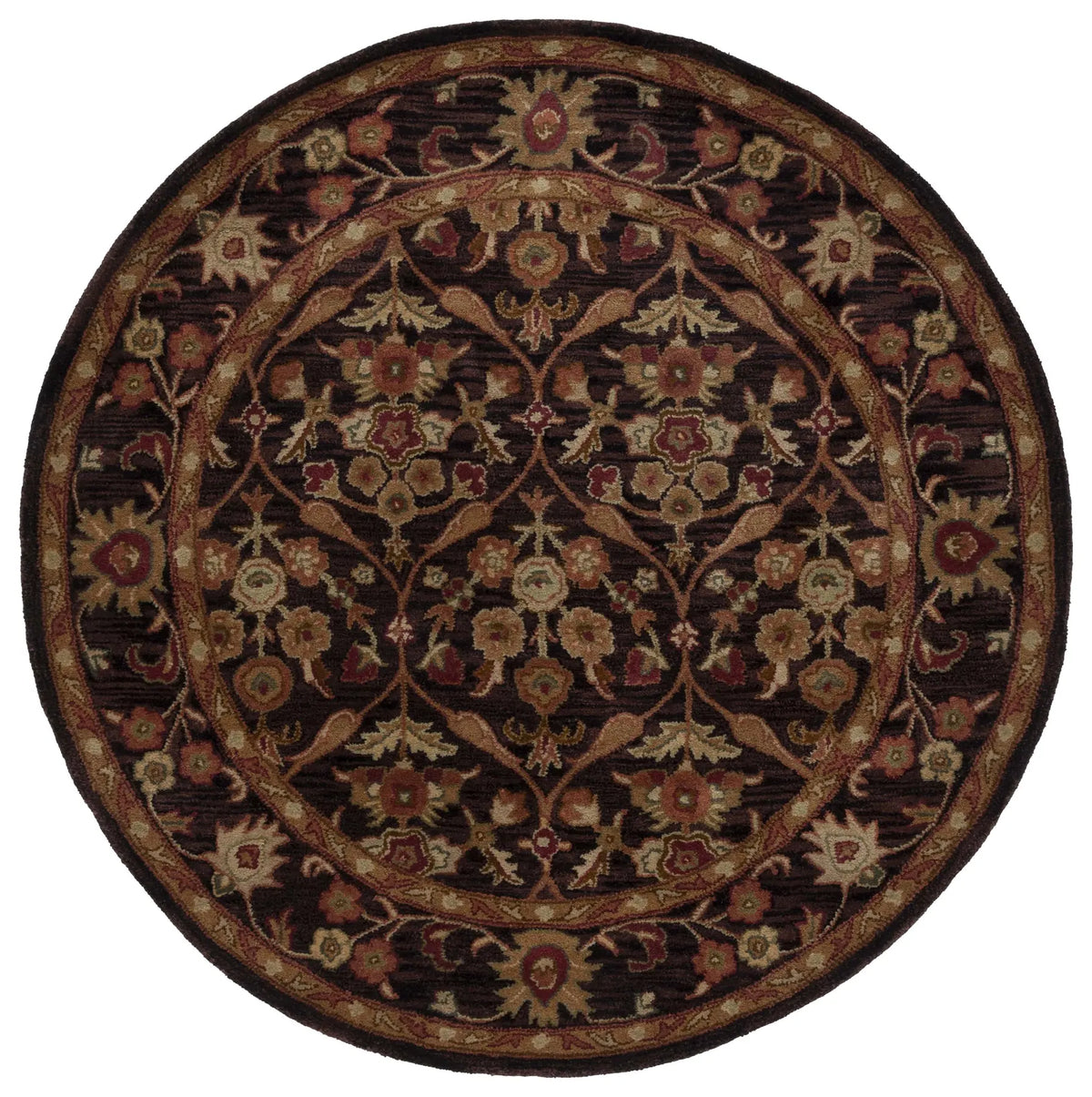 Safavieh Antiquity 6'-0" x 6'-0" Rug in Dark Plum / Gold