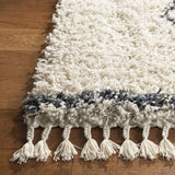 Safavieh Pro Lux Shag 400 4'-0" x 6'-0" Rug in Cream / Blue