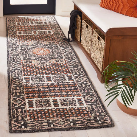 Safavieh Aspen 2'-3" x 9'-0" Rug in Black / Rust