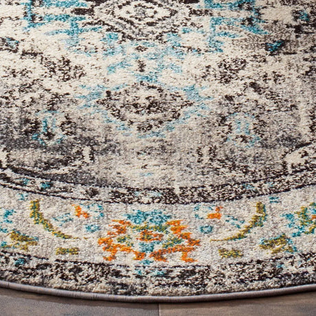Safavieh Monaco 5'-0" x 5'-0" Rug in Grey / Light Blue