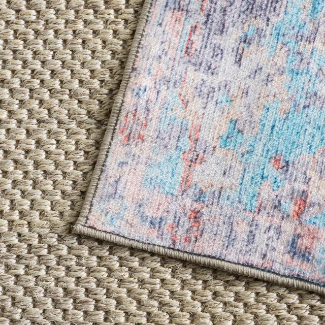 Safavieh Martha Stewart Washable 5'-0" x 7'-0" Rug in Turquoise / Rust