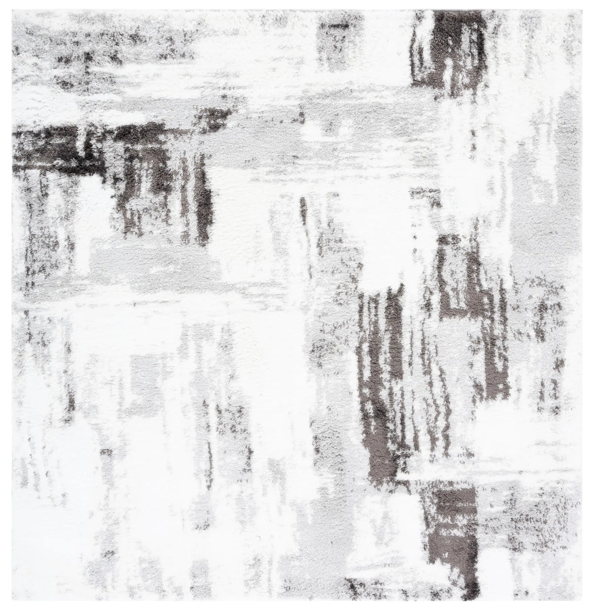 Safavieh Berber Shag 7'-0" x 7'-0" Rug in Grey / Dark Grey