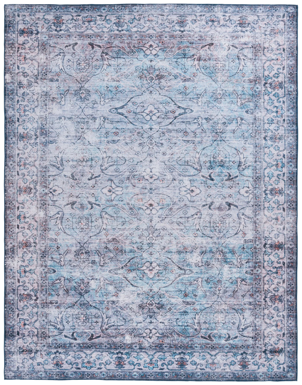 Safavieh Tucson 10'-0" x 14'-0" Rug in Aqua / Pink