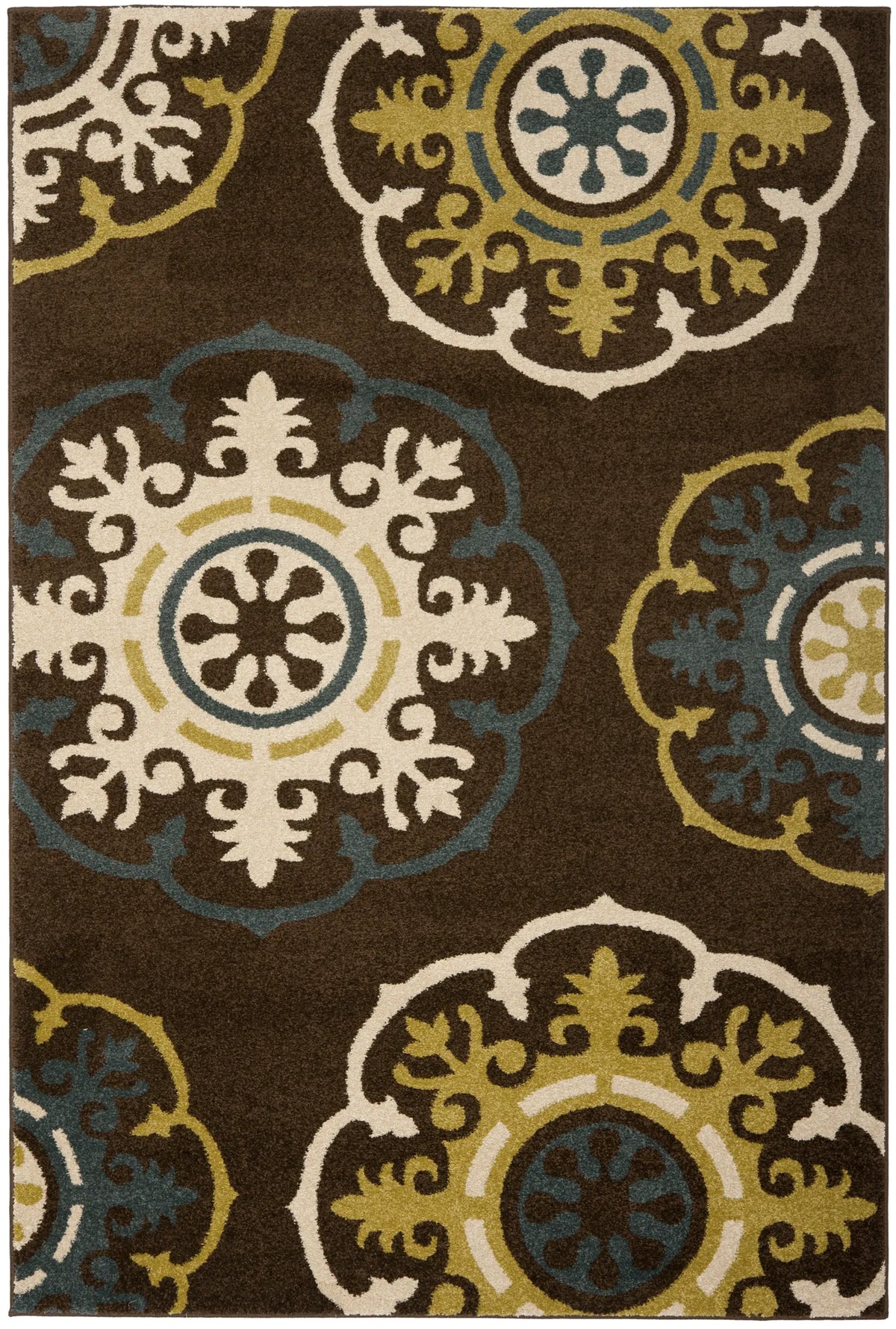 Safavieh Newbury 5'-1" x 7'-6" Rug in Brown / Green