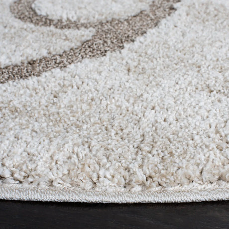 Safavieh Florida Shag 5'-0" x 5'-0" Rug in Ivory / Beige