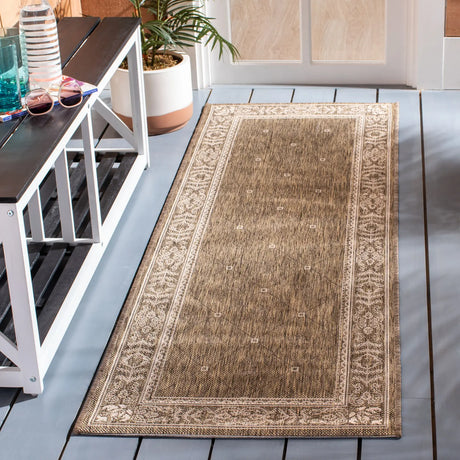 Safavieh Courtyard 2'-3" x 6'-7" Rug in Brown / Natural