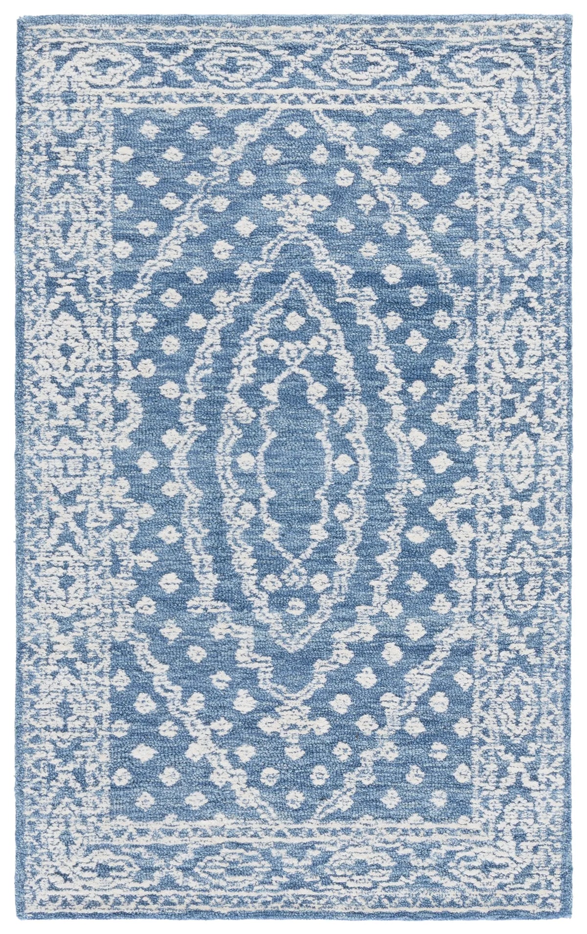 Safavieh Ebony 3'-0" x 5'-0" Rug in Ivory / Navy