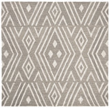 Safavieh Micro-Loop 5'-0" x 5'-0" Rug in Grey / Ivory