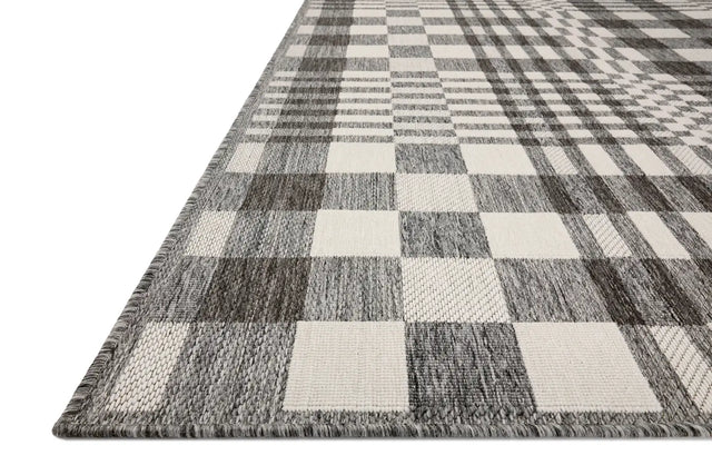 Loloi Rainier Rai-04 Ivory/Pebble Rug - rug corner