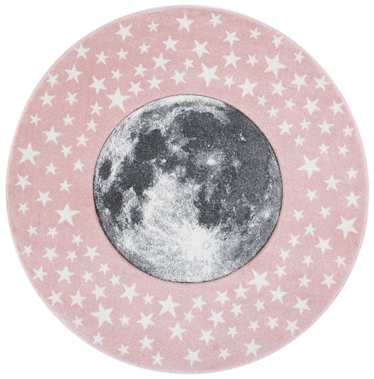 Safavieh Carousel Kids 100 5'-3" x 5'-3" Rug in Pink / Grey