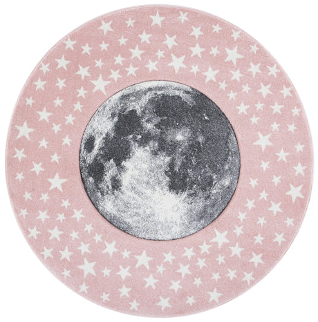 Safavieh Carousel Kids 100 5'-3" x 5'-3" Rug in Pink / Grey