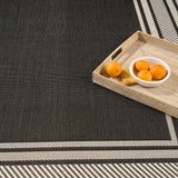 Nourison Horizon Indoor/Outdoor HOZ03 Black Contemporary Area Rugs