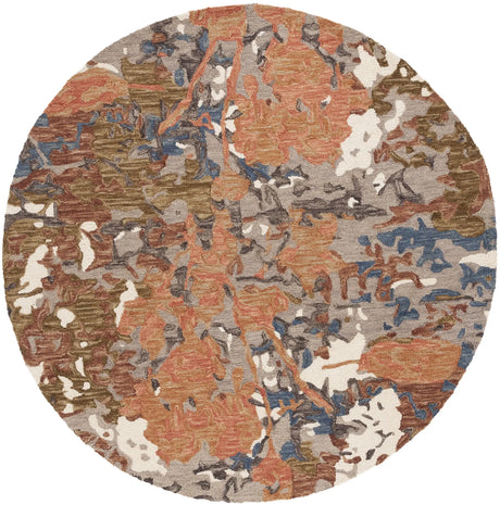 Safavieh Blossom 6'-0" x 6'-0" Rug in Rust / Ivory