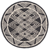 Safavieh Micro-Loop 5'-0" x 5'-0" Rug in Charcoal / Ivory