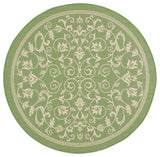 Safavieh Courtyard 5'-3" x 5'-3" Rug in Olive / Natural